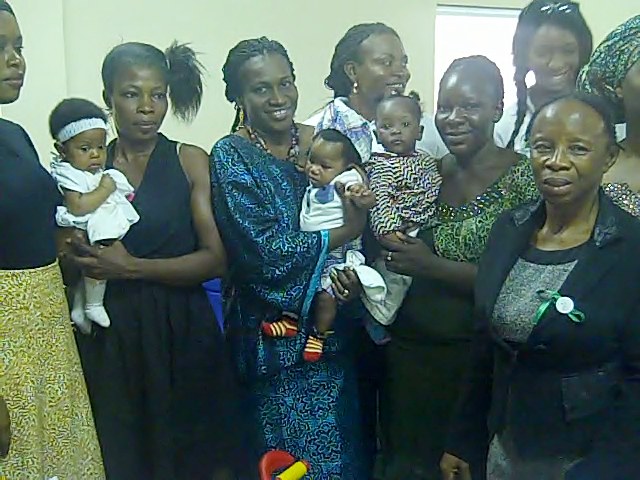 Cross section of participants pose with their babies during exclusive breastfeeding week in Abuja.