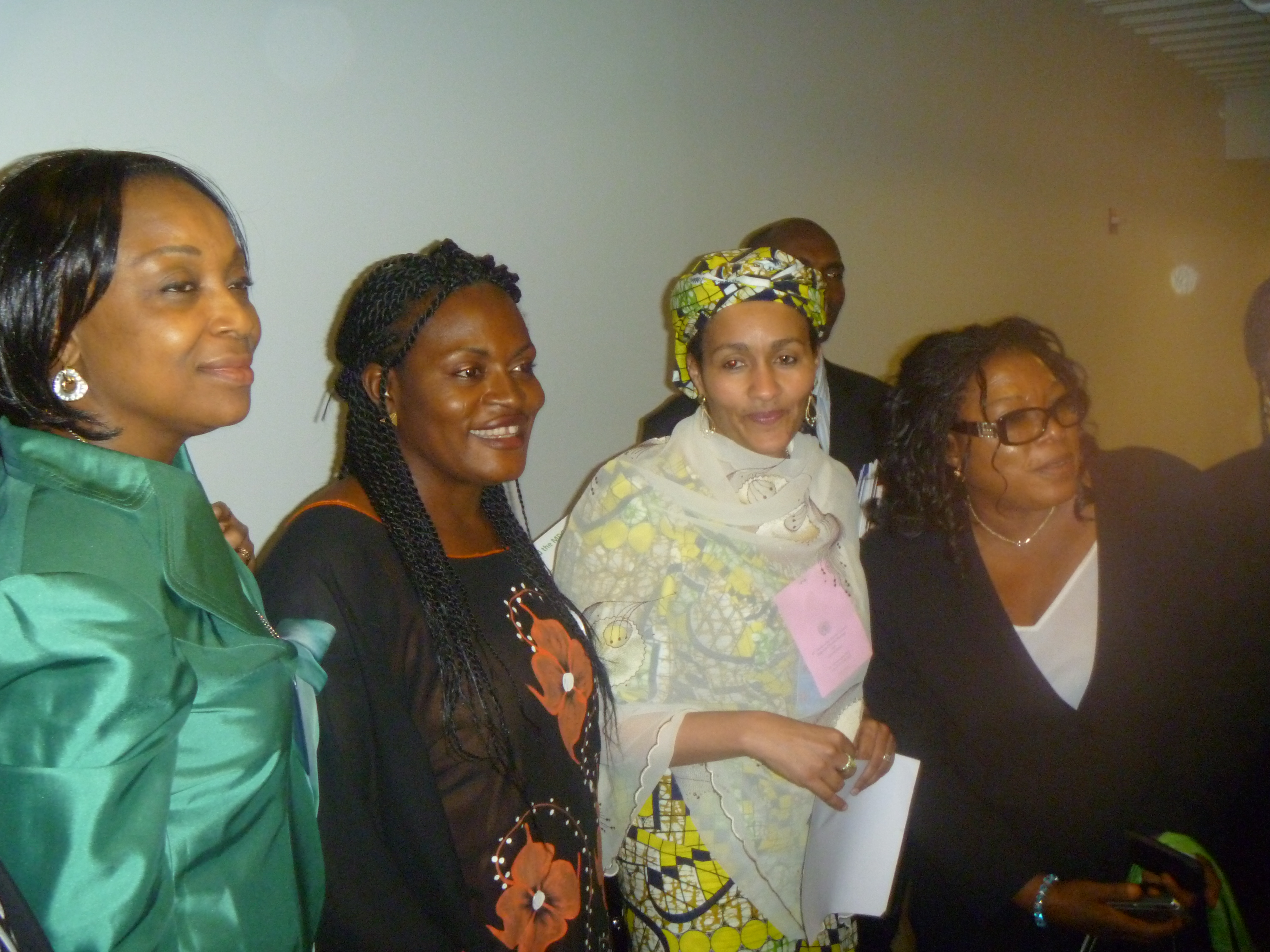 SOWCHAN National Coordinator Lucy with Minister at the MDG Summit, New York, USA.