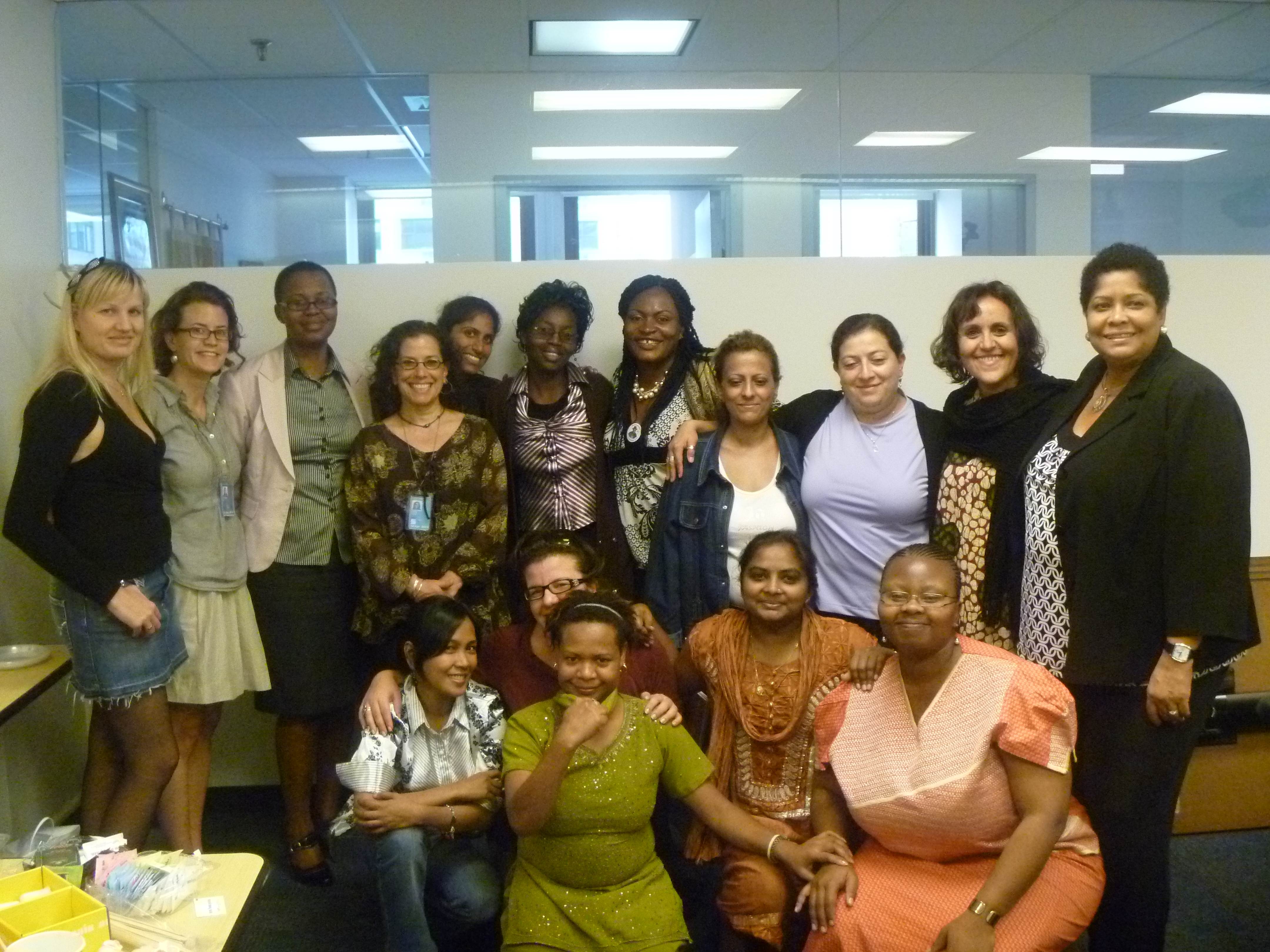 SOWCHAN National Coordinator Lucy (3rd from right) with former Minister of Health Chukwuma and other delegates from Nigeria at the MDG Summit, New York, USA.